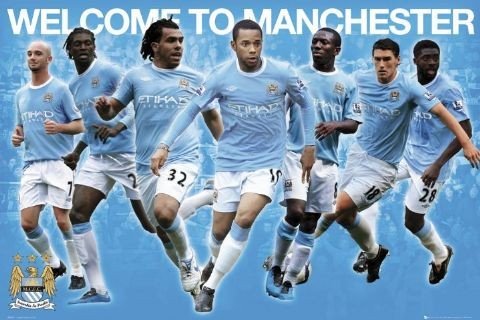 Manchester City - stars 2010 Plakat, Poster online på Europosters