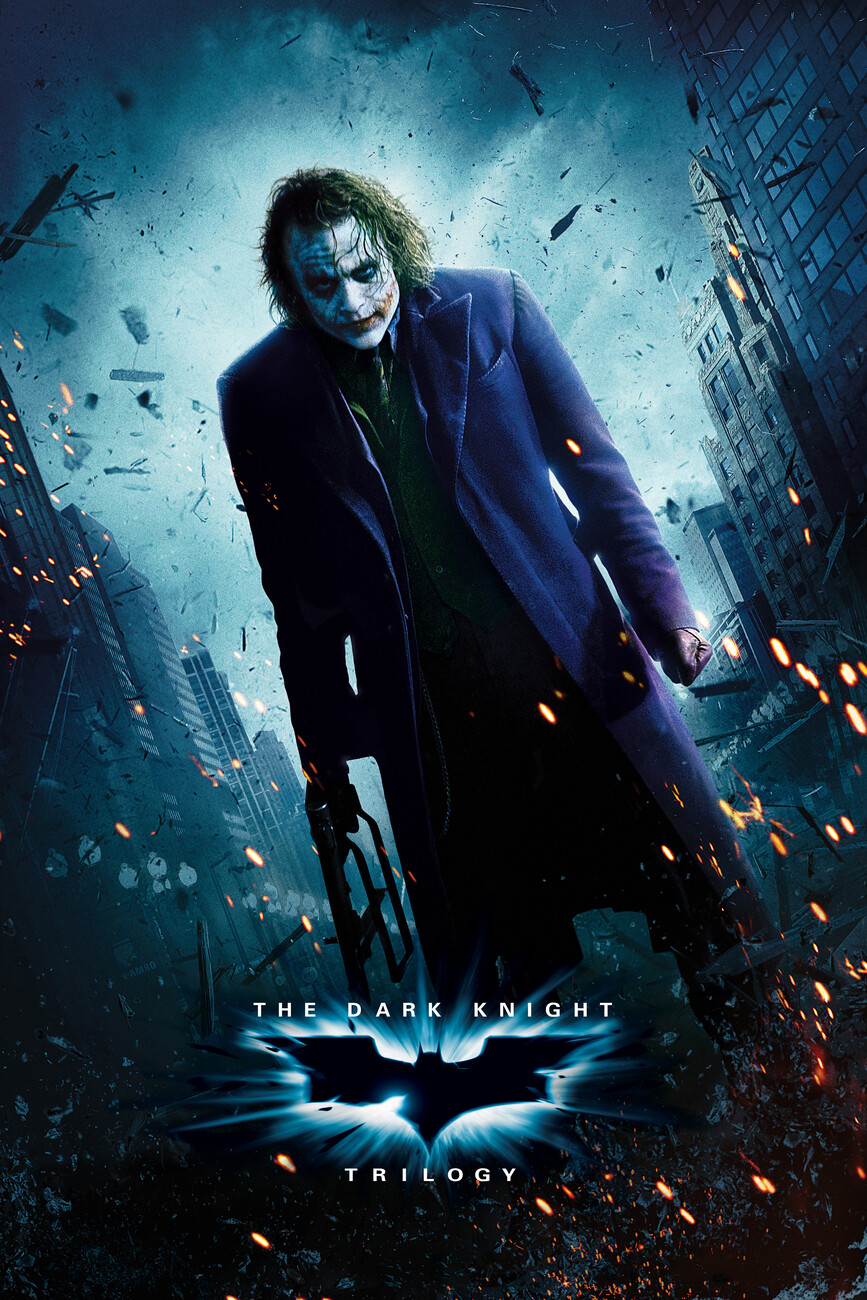 Plakat, Poster The Dark Knight Trilogy - Joker | Veggplakater | 3+1 GRATIS  | Europosters