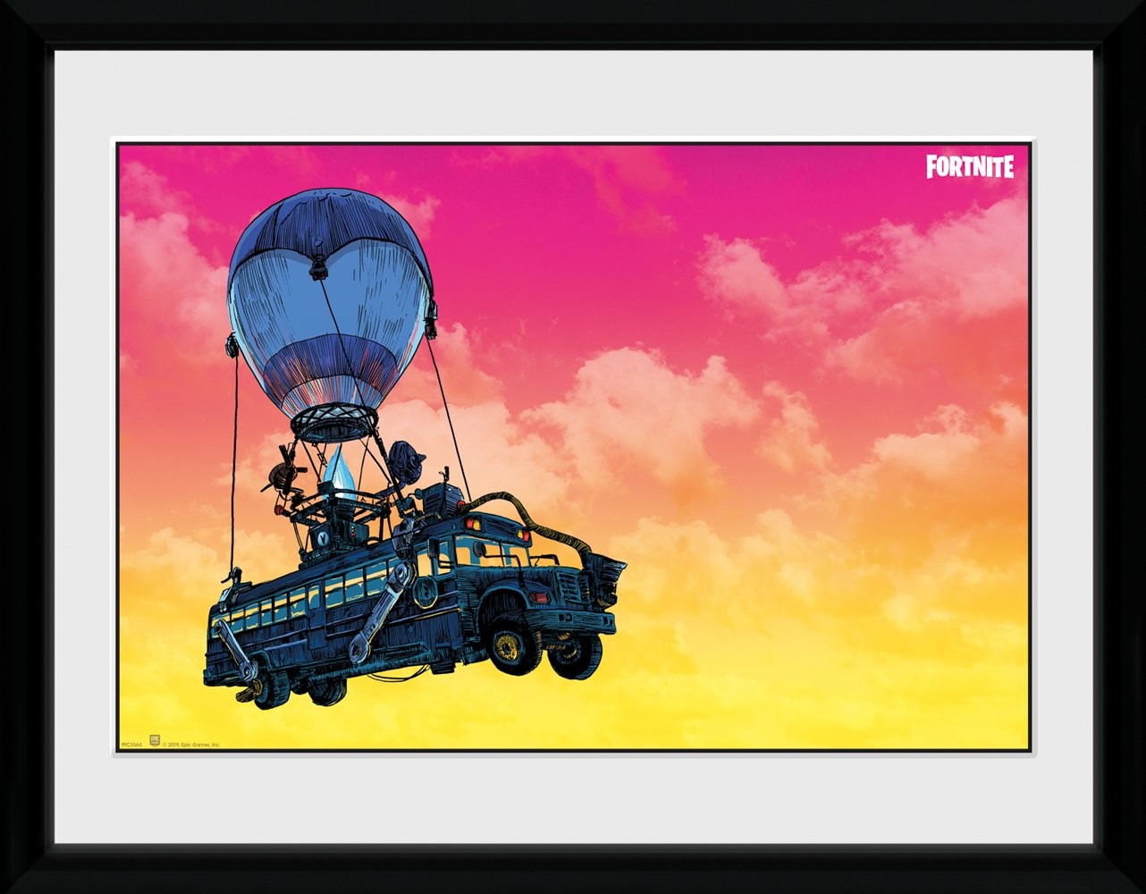 Fortnite - Battle Bus Framed poster | Buy at UKposters