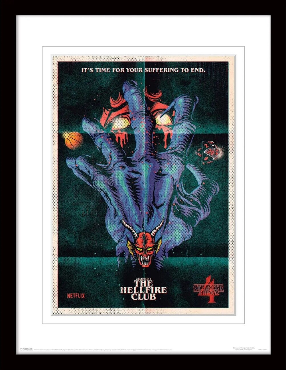 Poster Stranger Things Stagione 4 – The Hellfire Club, 30x40 Cm, Poster Ufficiale Netflix Con Chrissy E Vecna, Regalo Per Fan Della Serie