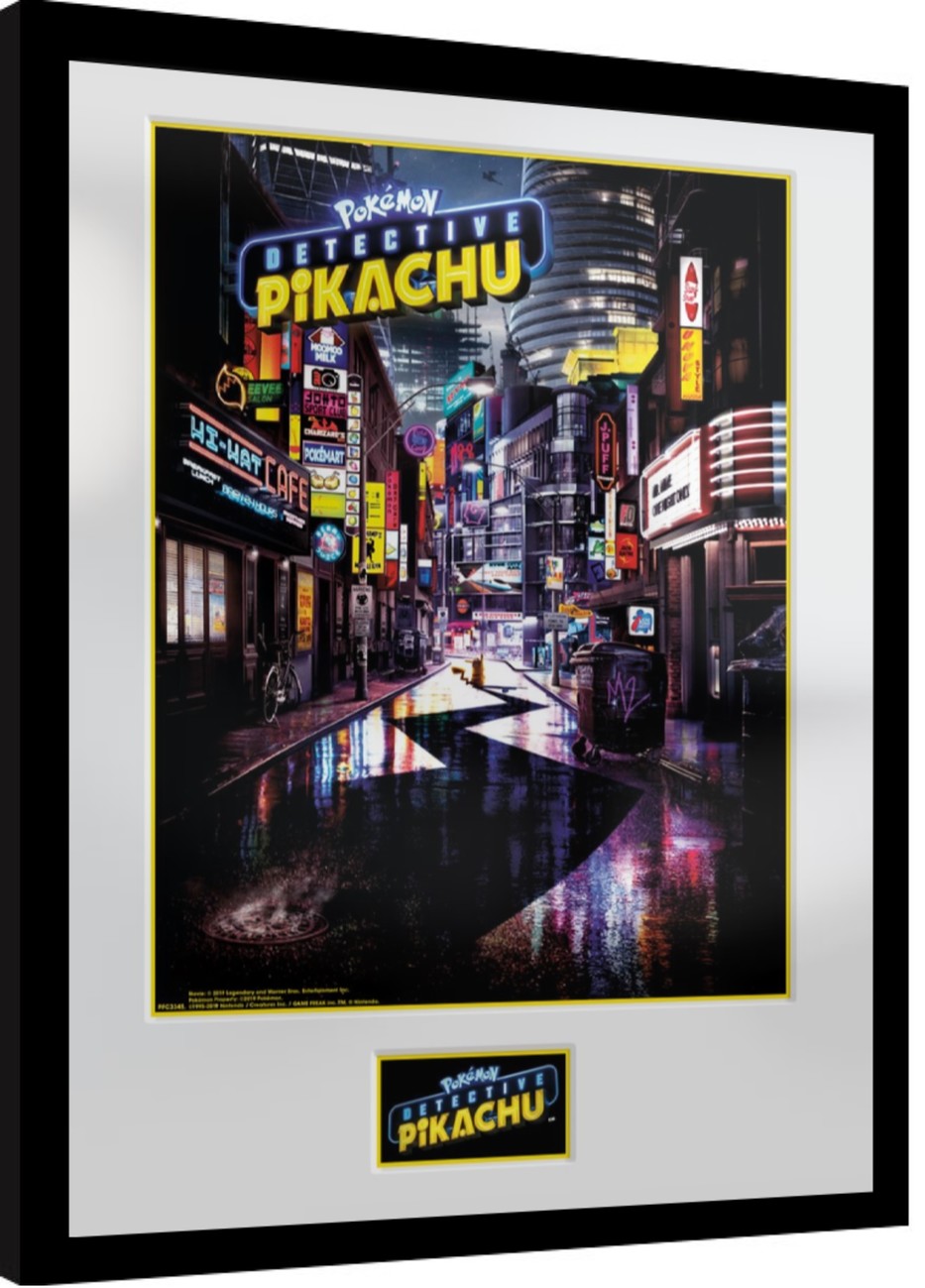 Pokemon Detective Pikachu Teaser Inramad affisch Europosters.se