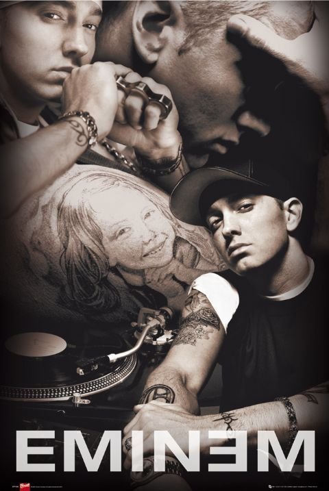 Poster, Quadro Eminem - collage Bravado su Europosters