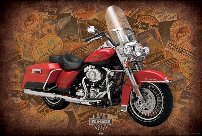 Personally Yours BOL Productions 6503LRSKY Motorcycle, Harley Davidson  Picture Frame, Lets Ride Sky, 10x10 9750BW : : Home