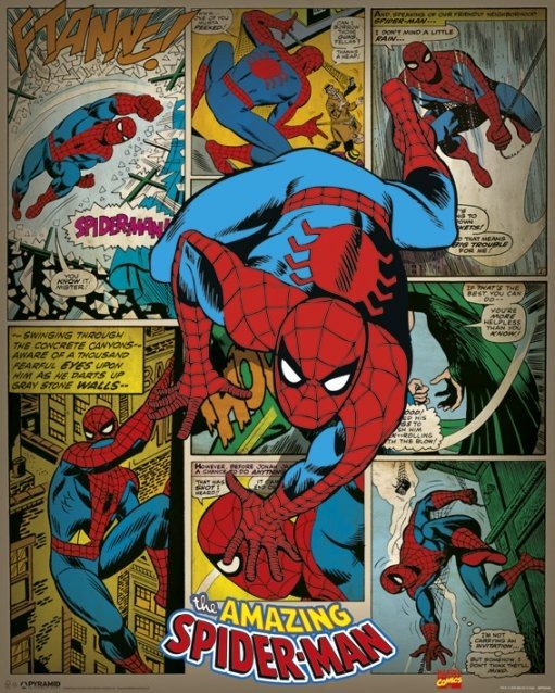 Poster, Quadro MARVEL COMICS – spider-man retro su Europosters