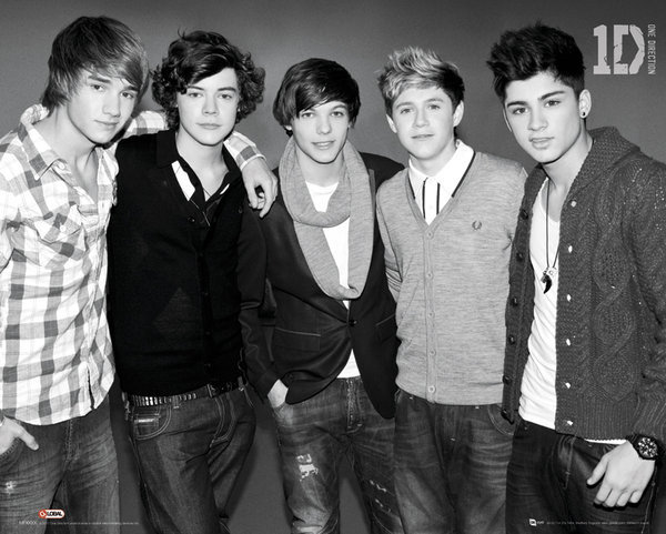 One Direction - B&w Poster, Plakat | Kaufen Bei Europosters