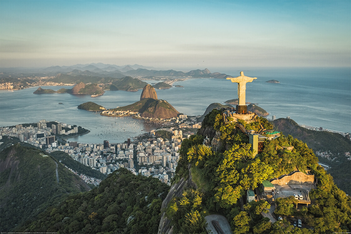 Poster da parete grandi Rio de Janeiro - Christ and Botafogo Bay