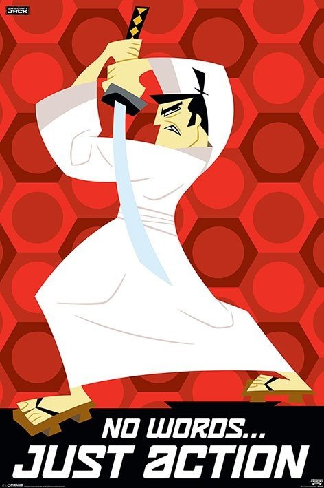 Idee Regalo Natale Just.Poster Quadro Samurai Jack No Words Just Action Su Europosters It