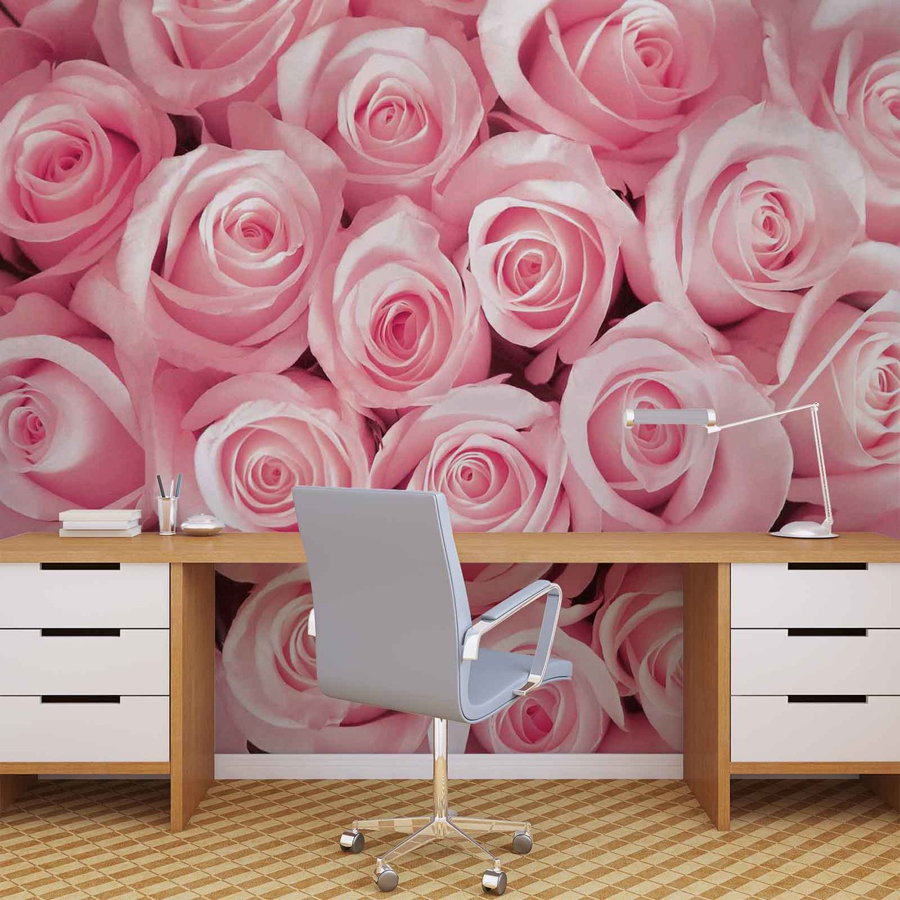 Wandmotiv24 Photo Murale Fleurs Roses XS 150 X 105cm - 3 Pièces Photo