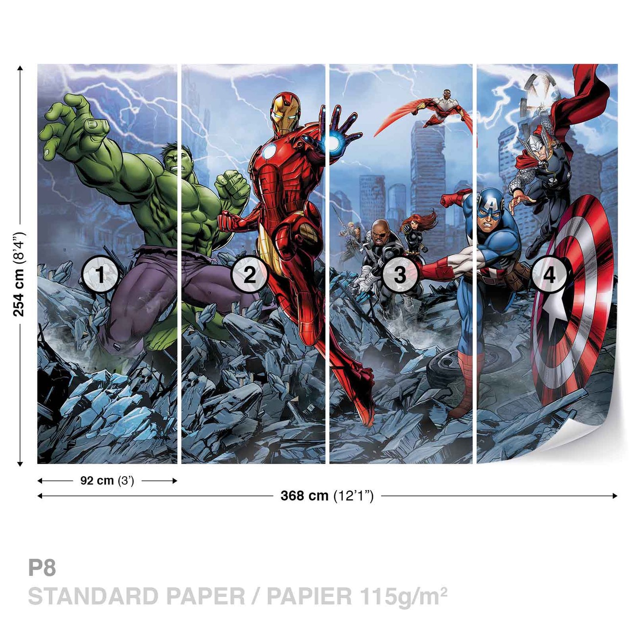 Marvel Avengers Poster Mural Papier Peint Acheter Le Sur Europosters Fr