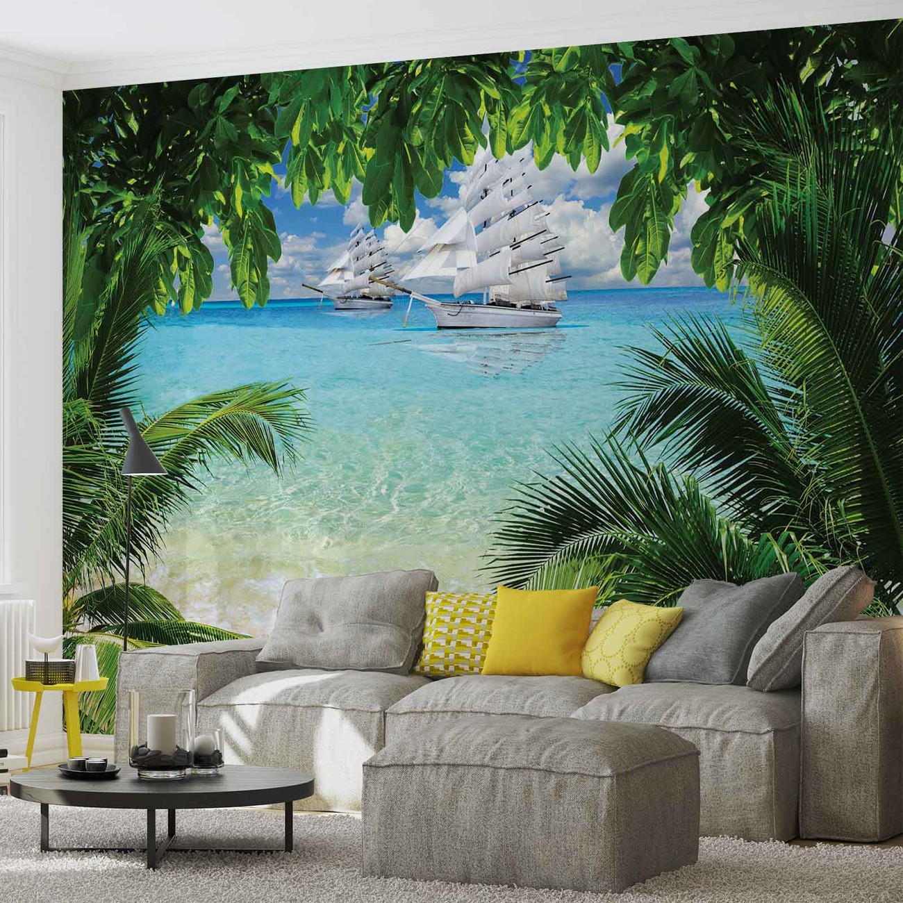 Plage Île Tropical Poster Mural, Papier peint Acheterle sur
