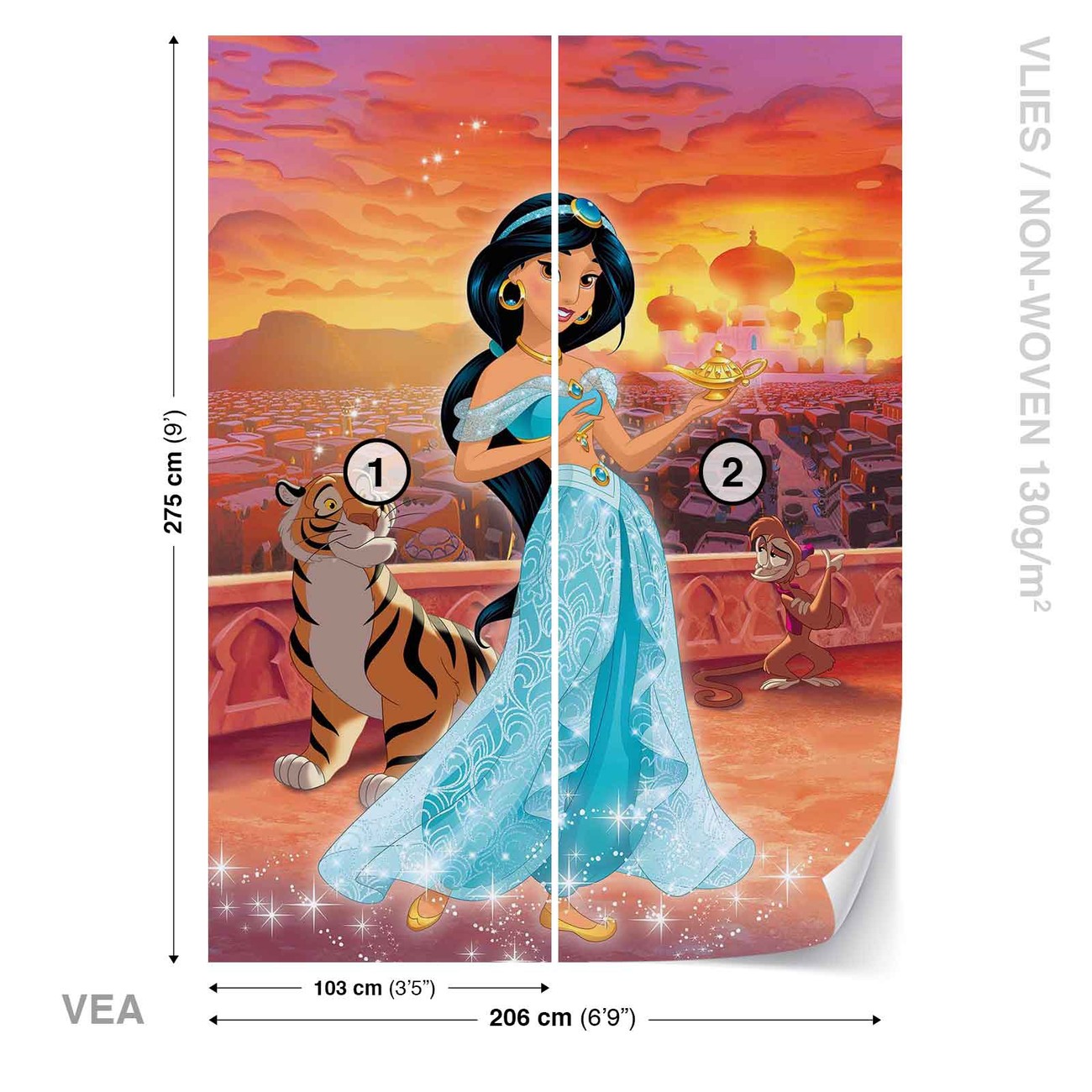 Princesses Disney Jasmine Poster Mural, Papier peint Acheterle sur