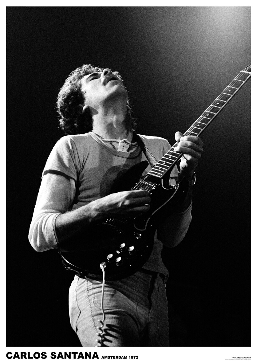 schoner weekend zwaar Carlos Santana - Guitar poster | Grote posters | Europosters