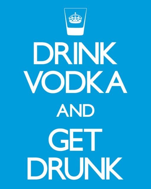 Poster Drink vodka and get drunk Wall Art, Gifts & Merchandise