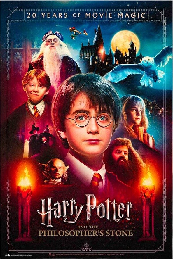 Turbulencia Soltero Casa de la carretera Harry Potter - Philosopher's stone - 20th anniversary Póster, Lámina |  Compra en Posters.es
