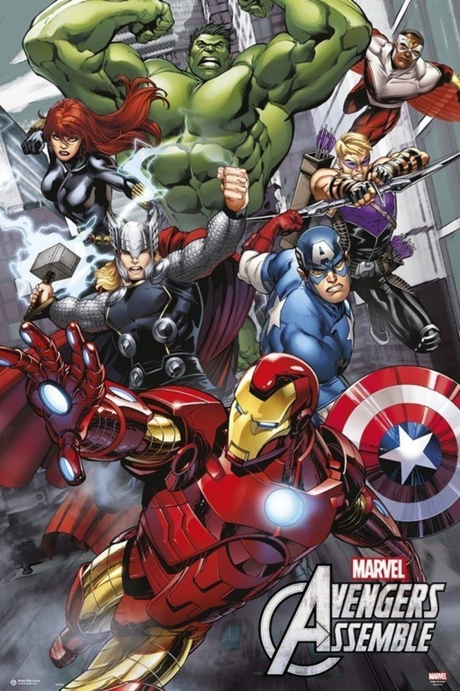 boter Attent bereiken Marvel - Avengers Assemble poster | Grote posters | Europosters