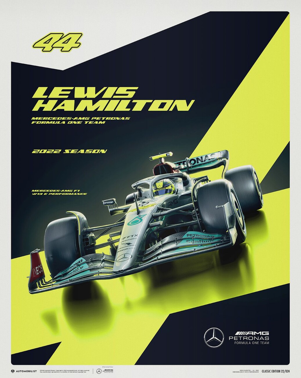 ポスター Mercedes AMG Petronas Motorsport 2019 バルテリ・ボッタス