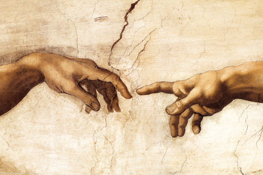 Poster Michelangelo Buonarroti - creation hands | Wall Art | 3+1 FREE | UKposters