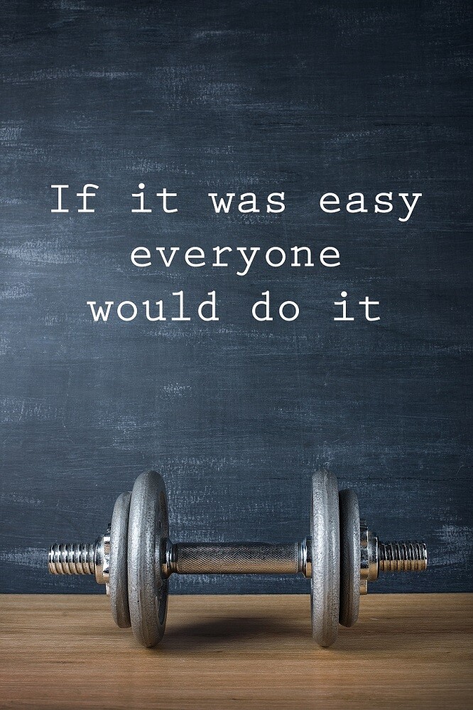 Poster Motivation If It Was Easy Everyone Would Do It Wall Art