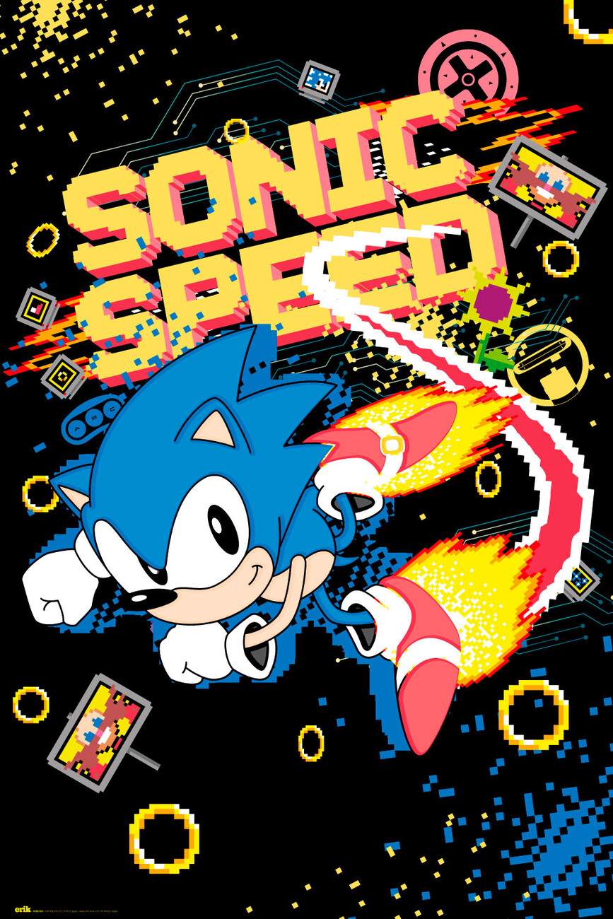 Poster Sonic the Hedgehog - Speed | Wall Art | 3+1 FREE | UKposters