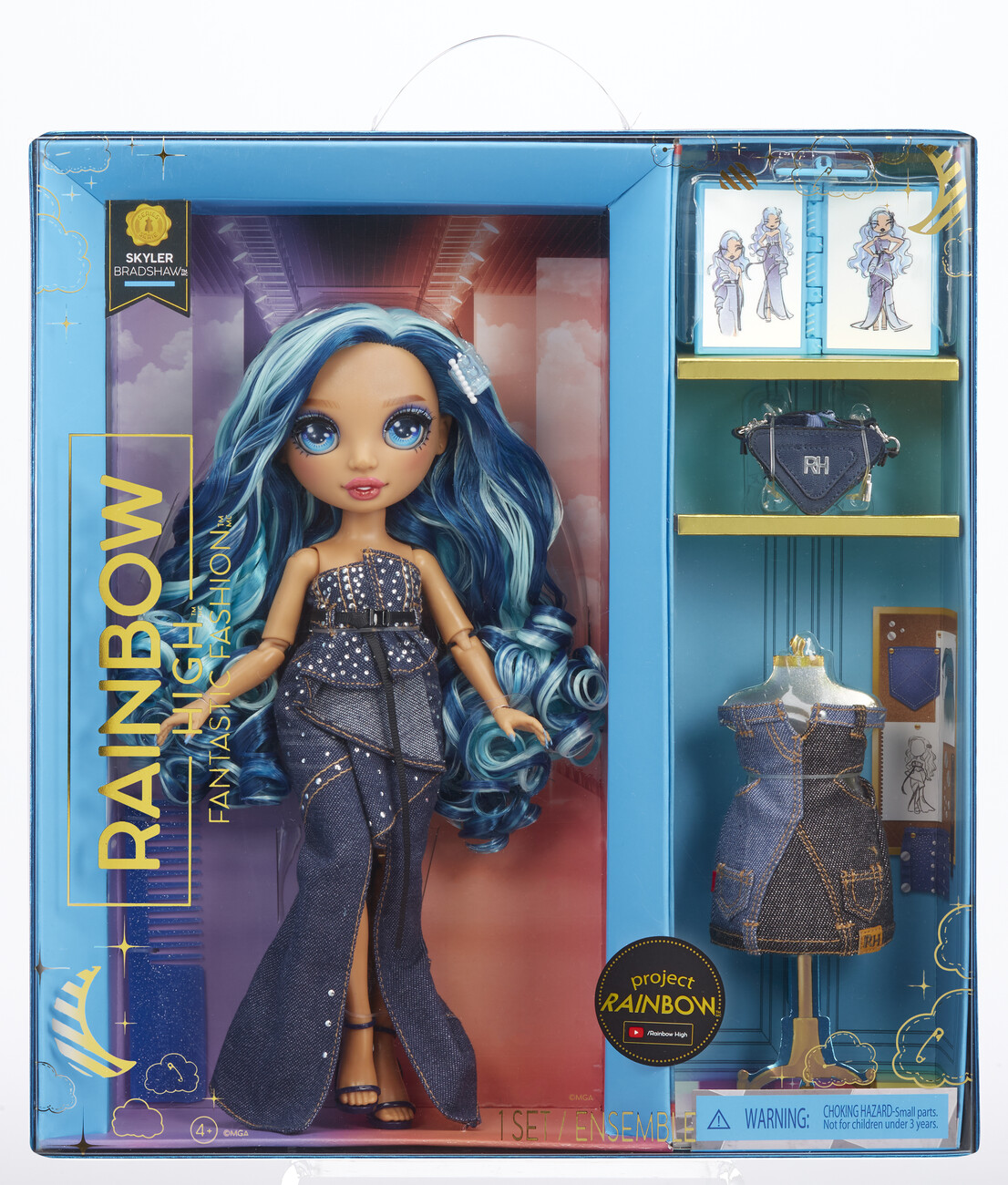 Rainbow High Fantastic Fashion Doll- Skyler (blue) | Tips for original ...