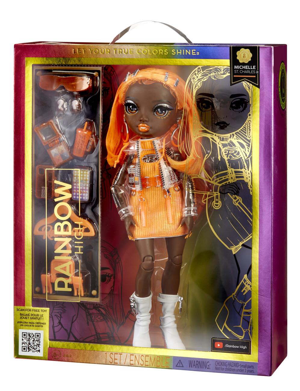 Toy Rainbow High S23 Fashion Doll -Michelle St. Charles (Orange ...