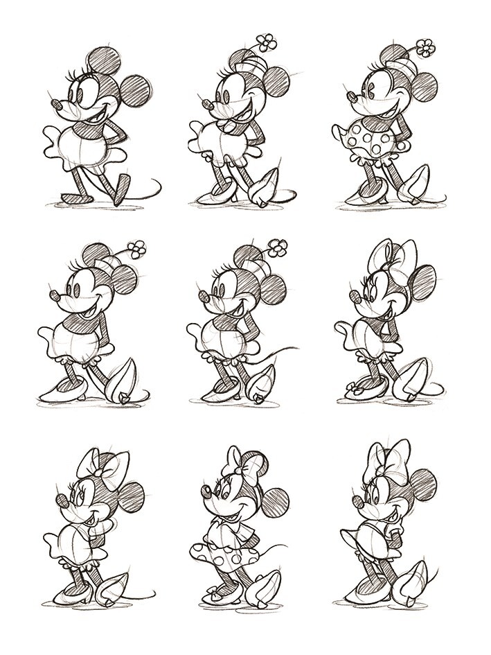 Disney - Stampa su carta leggera 40x50 cm: Minnie Mouse