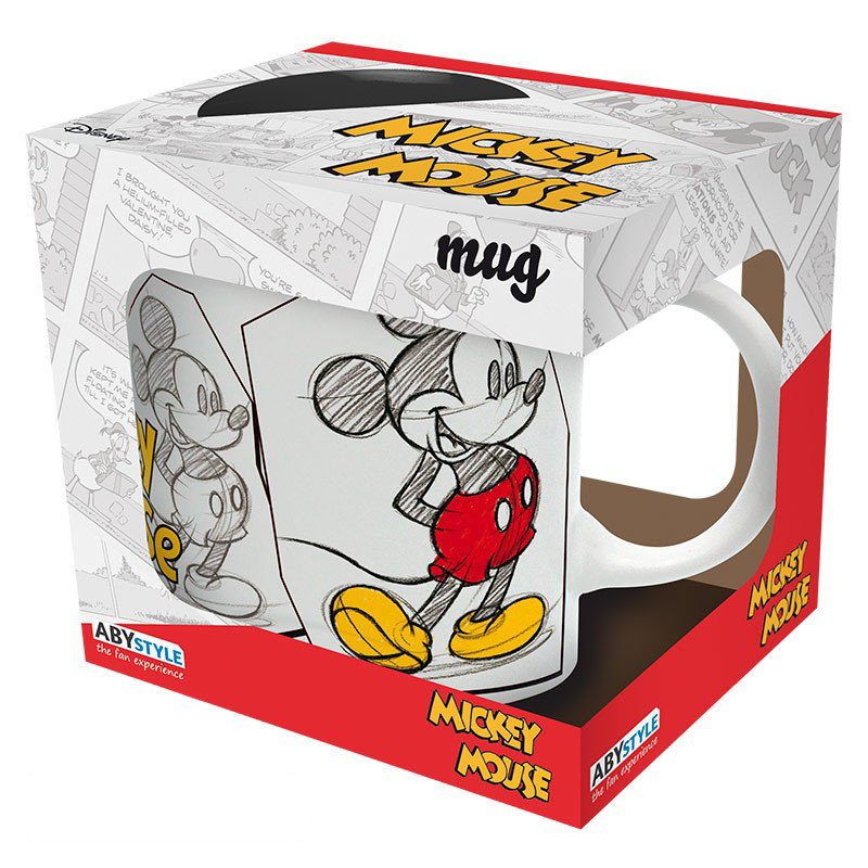 Disney Mickey Mouse Drawing Sketch 11oz Mug With Spoon - Disney Gifts