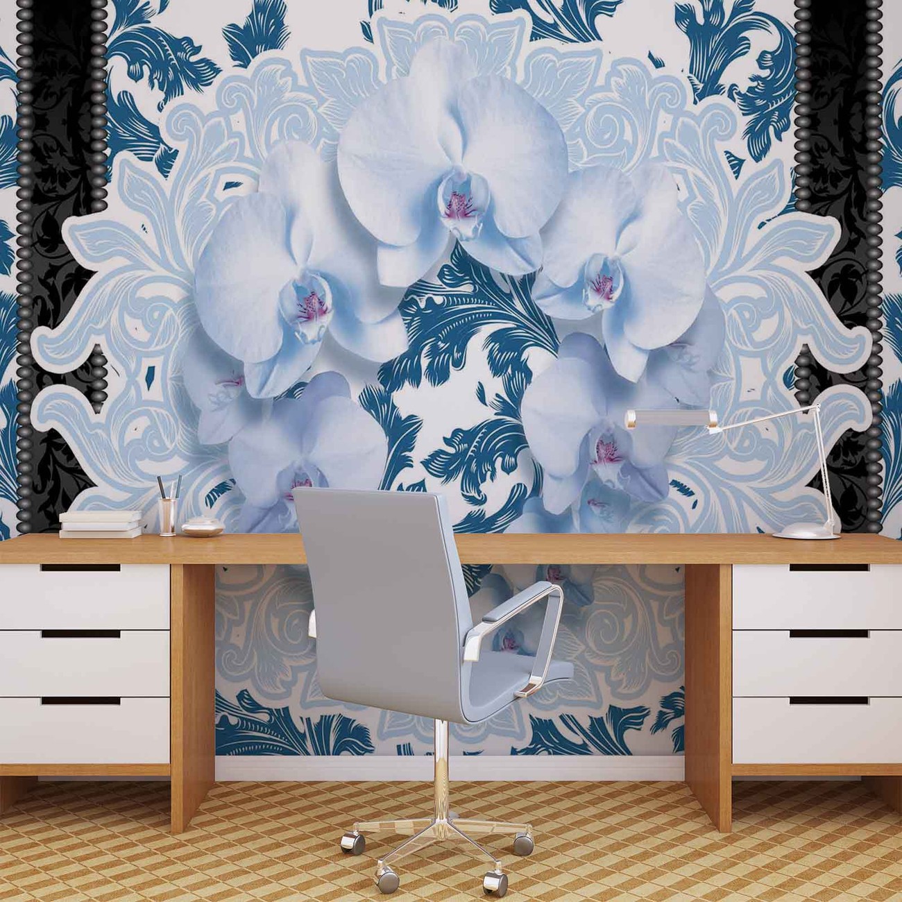 Flowers Floral Pattern Wall Paper Mural Buy at UKposters