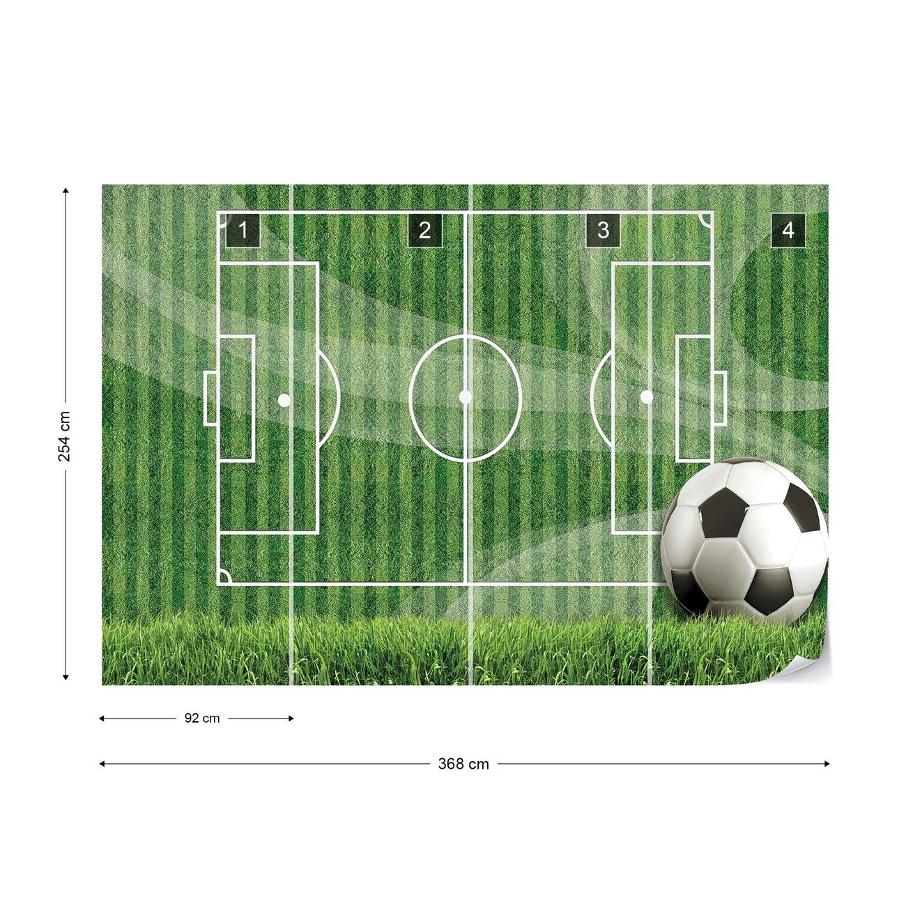 Football Pitch Wall Paper Mural Buy at EuroPosters