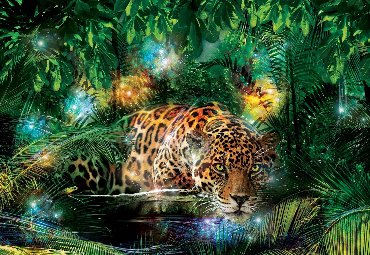 Leopard In Jungle Wall Paper Mural | Buy at UKposters