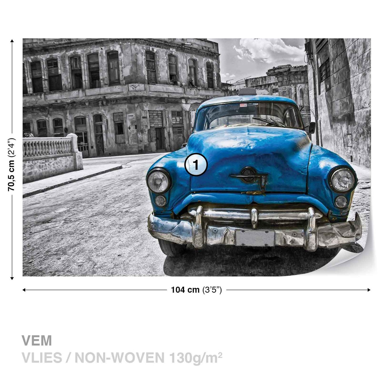 Vintage Car Wall Paper Mural Buy at UKposters