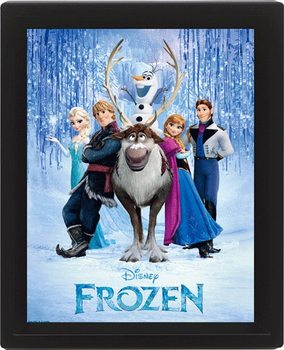 Frozen - Cast 3D ingelijst