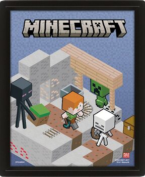 Minecraft - Switching Terrain 3D Innrammet
