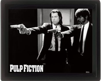 3D Plakát, Obraz s rámem PULP FICTION - guns