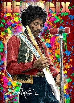 JIMI HENDRIX - colour 3D Poszter