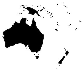 Kart over Oceania