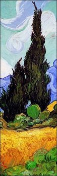 Εκτύπωση έργου τέχνης  A Wheatfield with Cypresses, 1889 (part.)