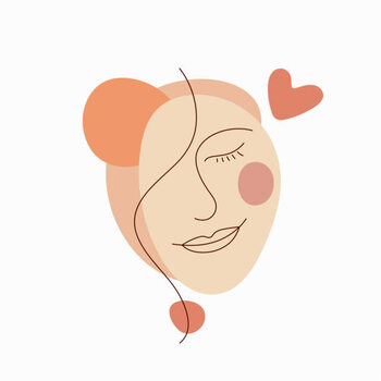 Samolepka Abstract woman face