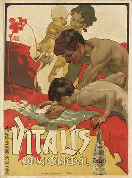 Quadro su tela Advertising poster for the mineral water 'Vitalis', 1895