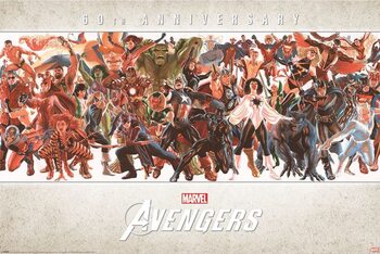Tableau sur toile Marvel Comics - Here Come the Heroes