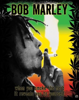 Poster Bob Marley - herb