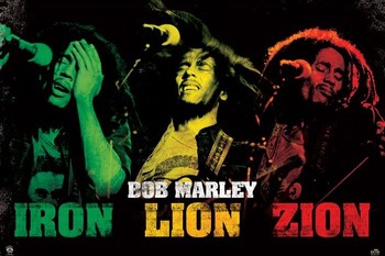 Poster Bob Marley - iron lion zion