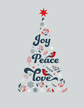 Poster Elegant gold and black Christmas tree