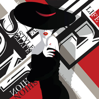 Poster Fashion teenage girl.