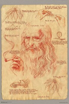 Poster Leonardo Smoking Pot