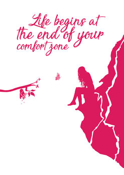 Poster Life begins - Pink