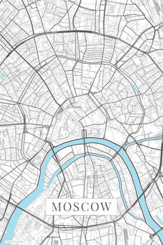 Poster Moscow white