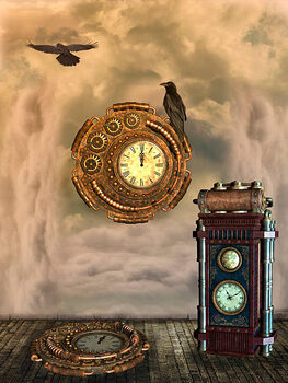 Poster steampunk style