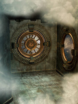 Poster steampunk style