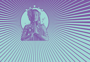 Poster Young woman creating a joyful life